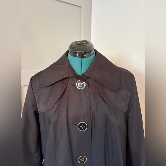GUESS Black Trench Style Coat - Picture 2 of 12